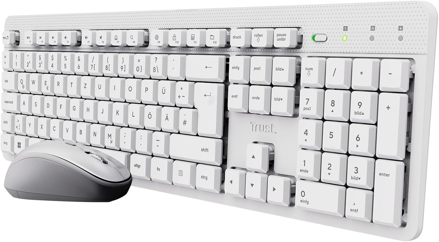 Trust Ody II - Tastatur-und-Maus-Set - Wireless - DE - weiß