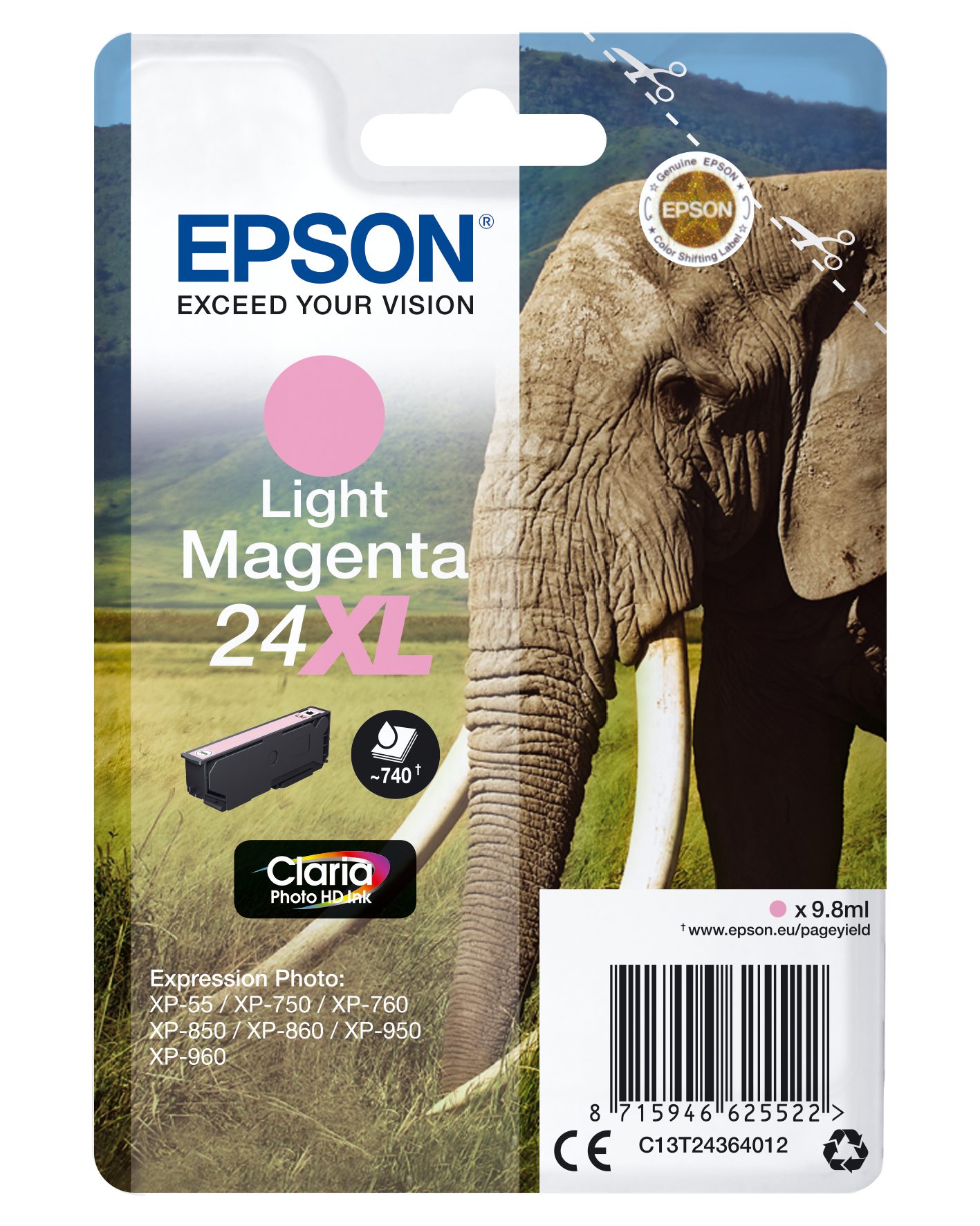 Epson 24XL Tine Magenta 9.8 ml