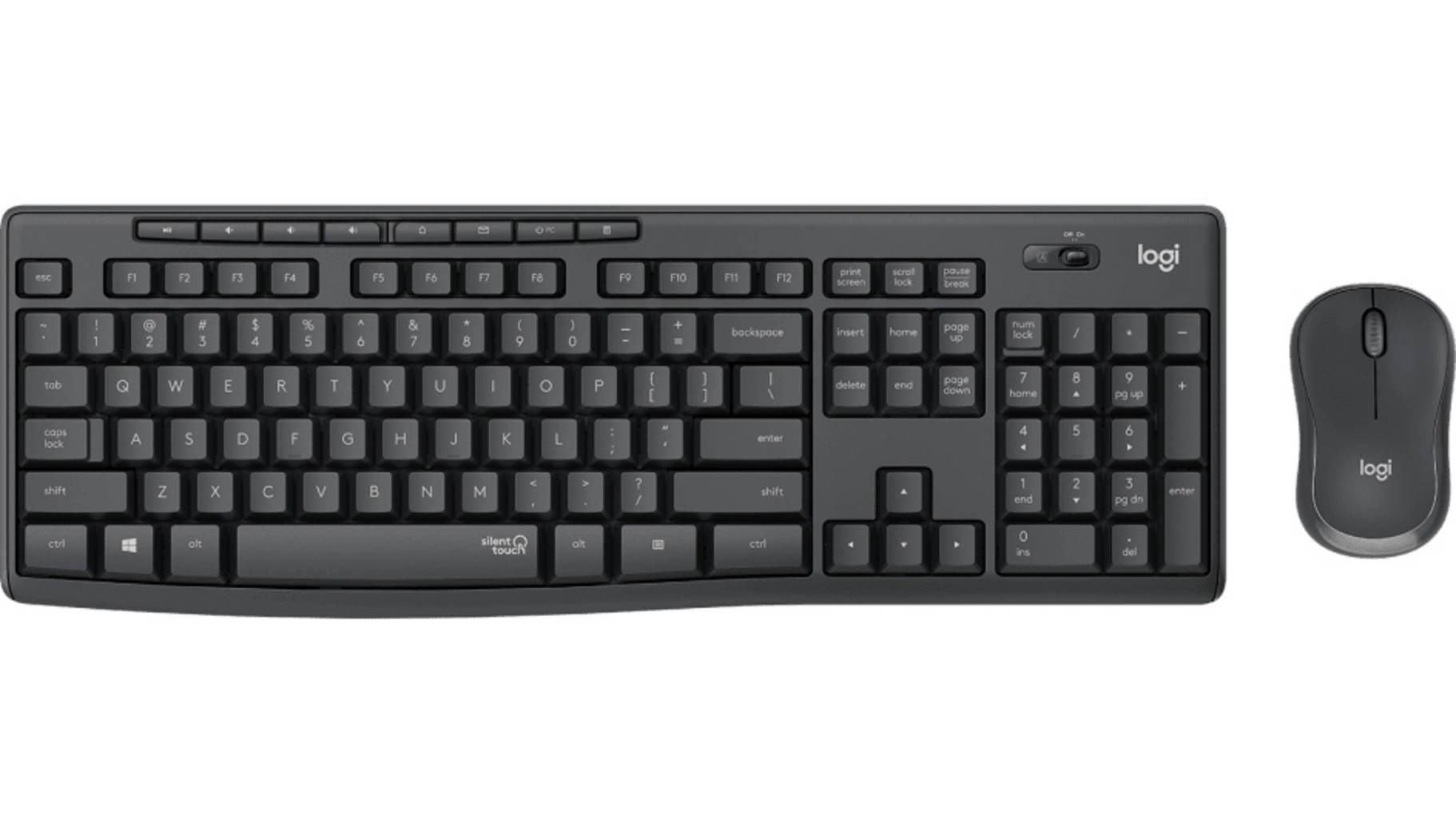 Logitech Kombi Wireless MK295 silent graphite DE