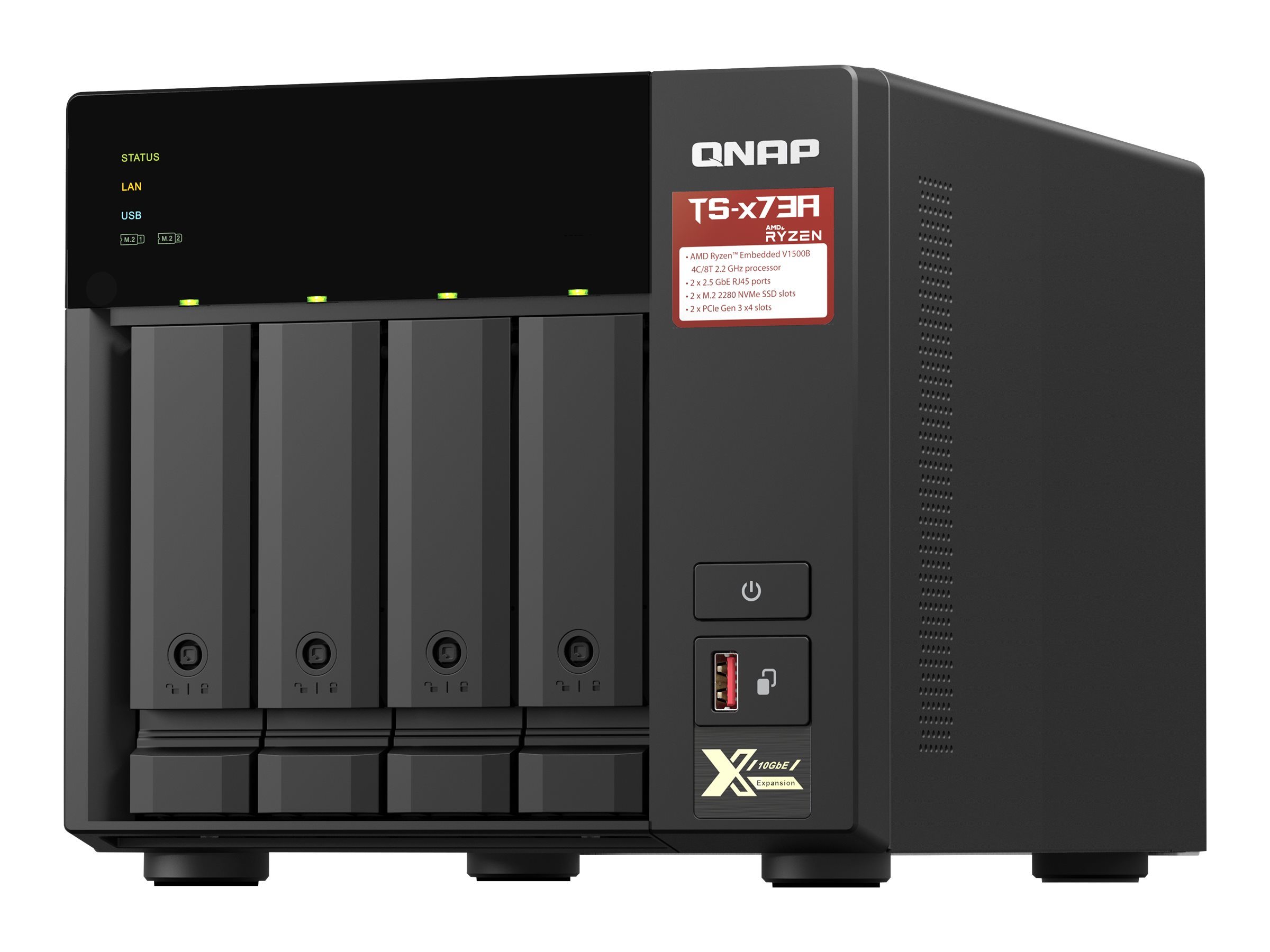 QNAP TS-473A-8G - NAS-Server 2x 2,5GbE