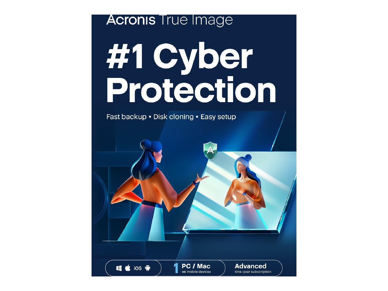 Acronis Cyber Protect Home Office Premium - Abonnement-Lizenz (1 Jahr) - 1 Computer, 1 TB Speicherplatz in der Cloud, unbegrenzte mobile Geräte - Download - Win, Mac, Android, iOS