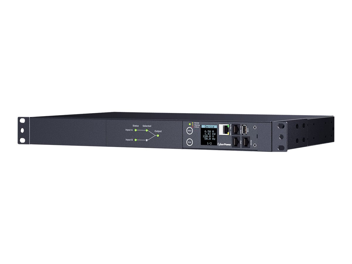 CyberPower PDU Stromverteilung Switched ATS PDU44004 12A (CE) 12-fach Rack 1U