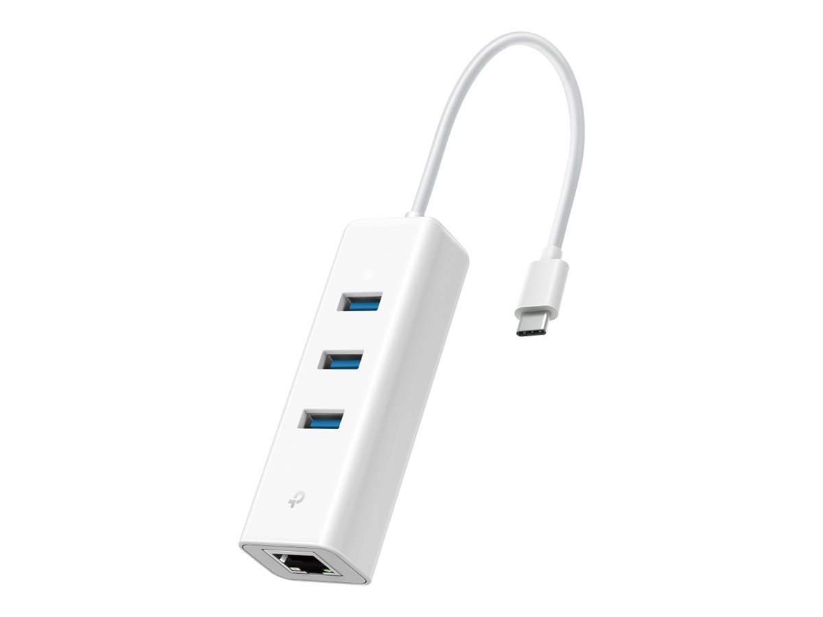 USB 3.0 Typ C -> RJ45 Gigabit incl. 3-Port USB Hub mit Gigabit Ethernet (TP-Link)