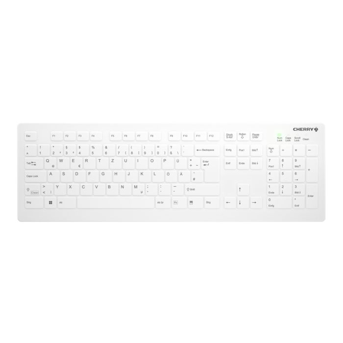 Cherry Medical Wireless AK-C8112-FU1-W/DE - wischdesinfizierbar -105 Tasten - deutsch - weiß