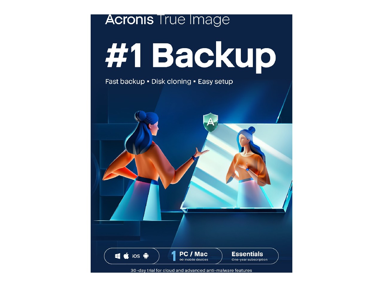 Acronis Cyber Protect Home Office Essentials - Abonnement-Lizenz (1 Jahr) - 1 Computer, unbegrenzte mobile Geräte - Download - Win, Mac, Android, iOS