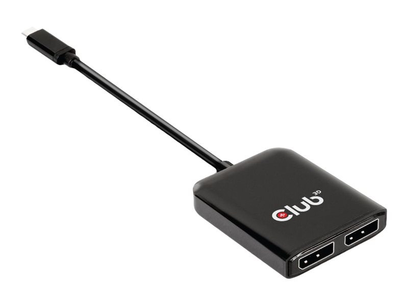 Club 3D MST-Hub USB3.2  Typ C auf DisplayPort 1.2 Dual Monitor