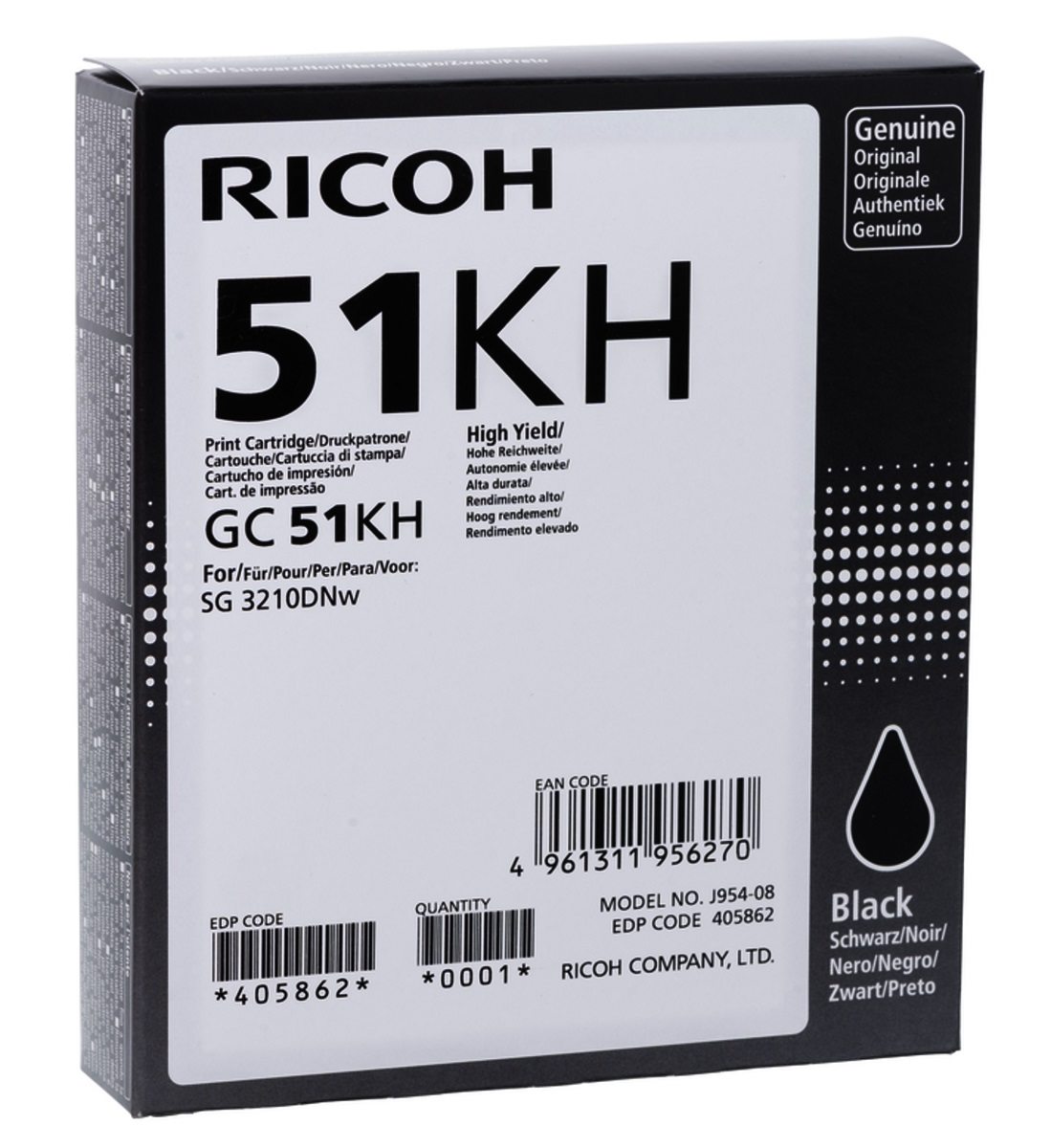 Ricoh SG3210DNw Gel Schwarz HY ca. 2.900 Seiten nach ISO 24711   