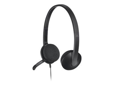 Logitech Kabel H340 Stereo schwarz