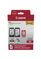 Canon PG-545XL/CL-546XL Multipack 2er-Tinte (BK/C/M/Y) + Foto Papier 50 Blatt