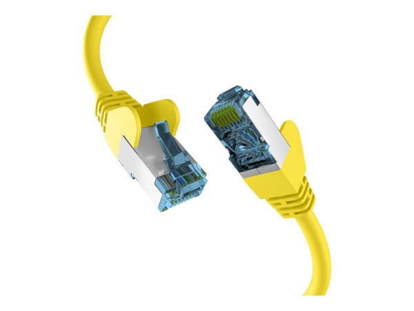 Patchkabel 25m mit Cat7 Rohkabel RJ45 S/FTP PIMF gelb