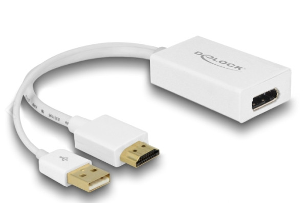 Adapter HDMI Stecker auf DisplayPort 1.2 Buchse (Stromversorgung über USB)