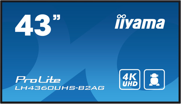 iiyama 4K LH4360UHS-B2AG inklusive Wandmontage Kit