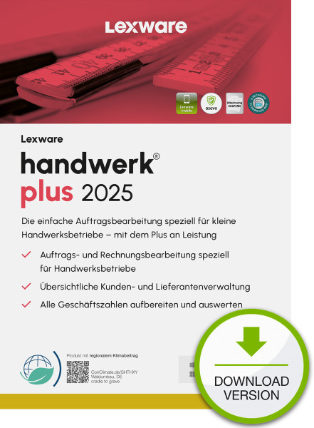 Lexware handwerk plus 2025 ABO, ESD Software Download incl. Activation-Key