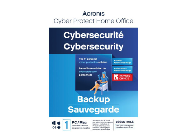 Acronis Cyber Protect Home Office Essentials - Abonnement-Lizenz (1 Jahr) - 1 Computer, unbegrenzte