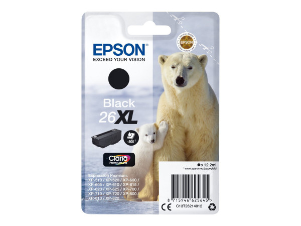 Epson 26XL Tinte Schwarz 12,2 ml