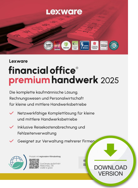 Lexware fin off prem handwerk 2025 ABO, ESD Software Download incl. Activation-Key