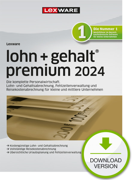 Lexware lohn+gehalt premium 2024, ESD Software Download incl. Activation-Key