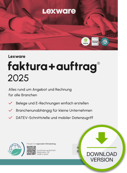 Lexware faktura+auftrag 2025 ABO, ESD Software Download incl. Activation-Key